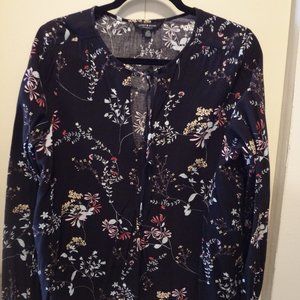Lucky Brand Black Floral Blouse